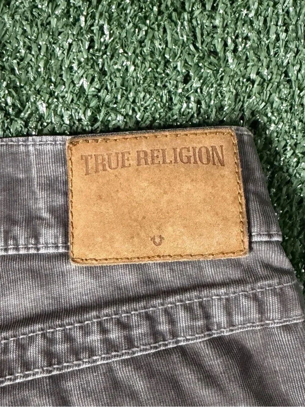 True Religion Ricky Corduroy Jean Shorts Men's Cut Off Y2k Size 36